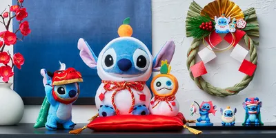 「ディズニー」プーさん＆スティッチが2026年の干支・うまに変身!? 鏡餅や門松、しめ飾りなどお正月...