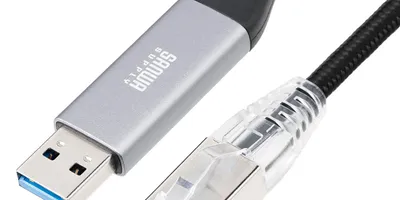 サンワ、ケーブル一体型デザインを採用したUSB有線LANアダプター