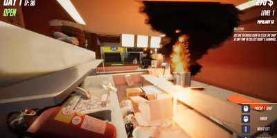 ときには燃えることもある物理演算な経営シム『ドリンクスタンドシミュレーター』Steamにて12月1日...