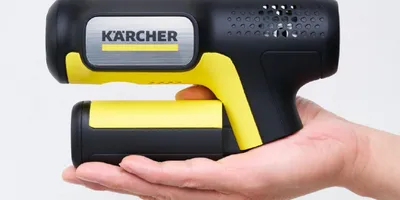 これぞ「どこでもケルヒャー」。ハンディガン風ケルヒャーでいつでも高圧洗浄できる