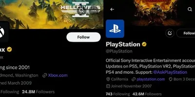 互いにしのぎを削ったライバルも今やすっかりいい関係。「PS」「Xbox」公式Xのバナーに互いの人気作...