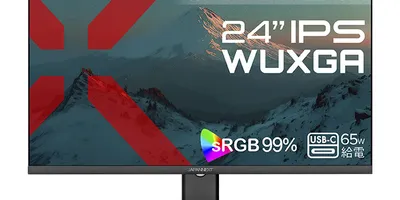 JAPANNEXT、2万円台半ばの24型WUXGA液晶モニター。65W給電やピボット対応 