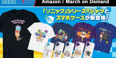 夏にぴったりの「ソニック」Tシャツとスマホケースの新商品，Amazon Merch on Deman...