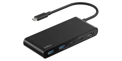 Belkin、4K60Hz対応のHDMIとUSB-C/-A、SD/MicroSDカードリーダーを搭載...