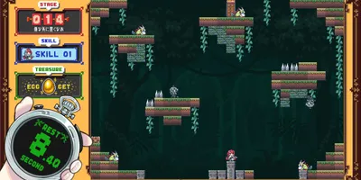 10秒攻略2Dジャンプアクション『十秒奪取！』早期アクセス配信開始。10秒以内にステージをクリアする...