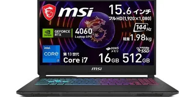 RTX 4060を搭載したMSIのゲーミングノートPC「Cyborg 15」の2万5000円オフクー...