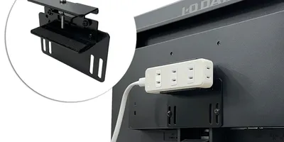 電源タップをモニター裏に固定できるVESAホルダー、長尾製作所から 