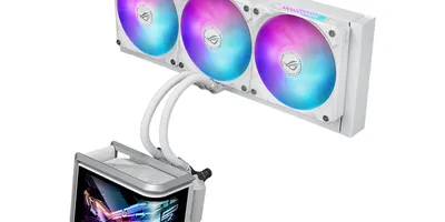 曲面有機ELパネル搭載のASUS製水冷CPUクーラー「ROG Ryuo IV」にホワイトモデル